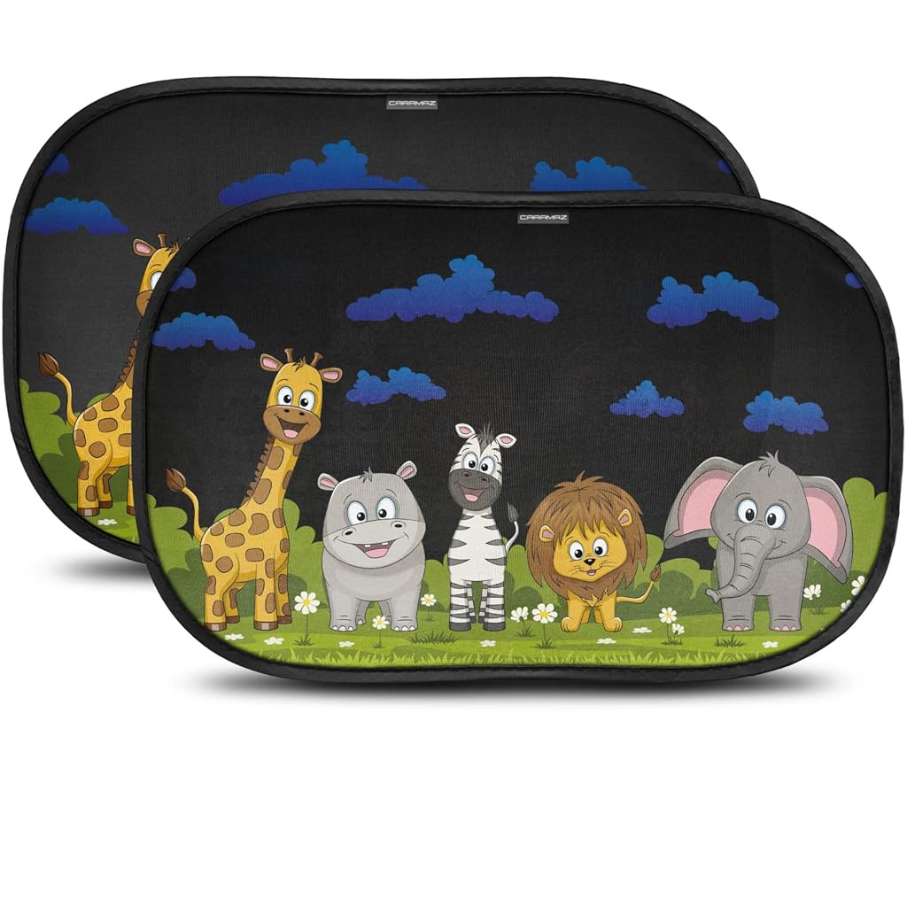 STHIRA 2Pcs Car Window Sun Shade Pop-up Mesh Screen Side Window Shade Stylish Cartoon Blackout Shade UV Protection Sun Shade for Kids Universal Packable Car Window Sun Shade, 17.32x13.78 inches STHIRA 2Pcs Car Window Sun Shade Pop-up Mesh Screen Side Window Shade Stylish Cartoon Blackout Shade UV Protection Sun Shade for Kids Universal Packable Car Window Sun Shade, 17.32x13.78 inches